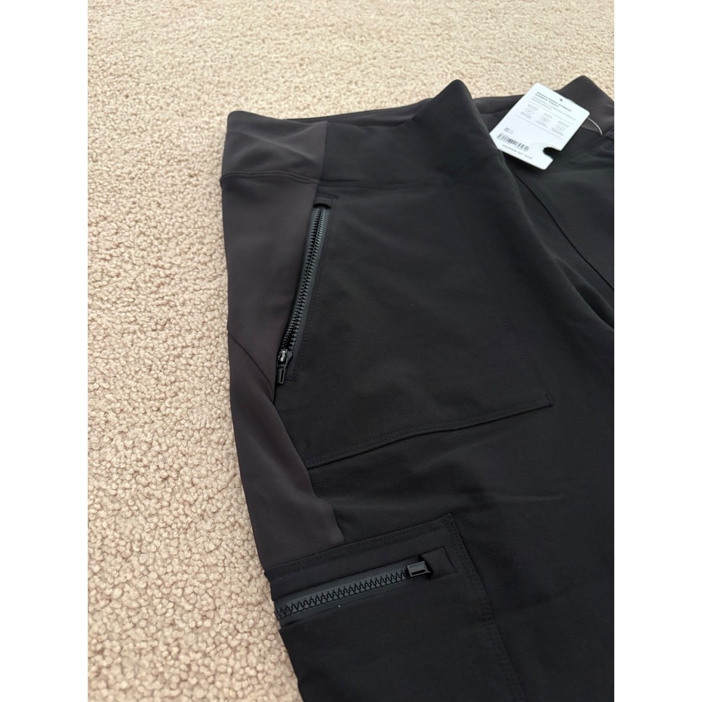Athleta Women Headlands Hybrid Cargo Tight Size 12 Black Hiking Trekking Pants - Picture 5 of 13